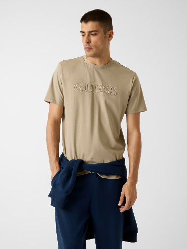 Resim Guess Athleisure  Erkek  T-shirt Z2YI11J1314-G9I0 Ss Alphy T-Shırt