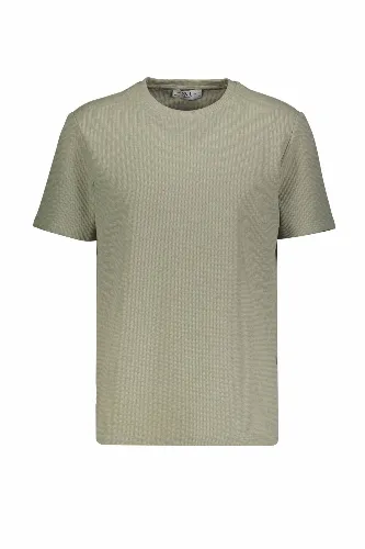 Resim Süvari Waffle Sıfır Yaka Erkek T-shirt Sts1014000001