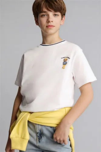 Resim Defacto Erkek Çocuk T-shirt H2951A8/WT34