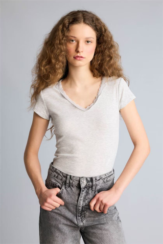 Resim Defacto Kadın T-shirt H1786AX/GR256