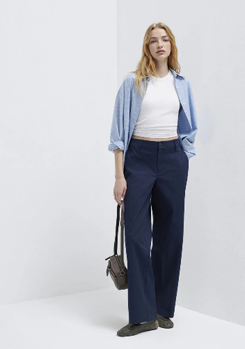 Resim Mavi Kadın Kanvas Pantolon M1011160-82318