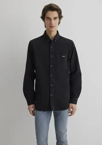 Resim Mavi Erkek Denim Gömlek M0211065-89297