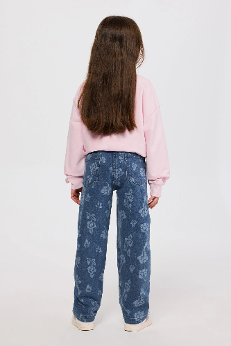 Resim Panço Kız Çocuk Kanvas Pantolon