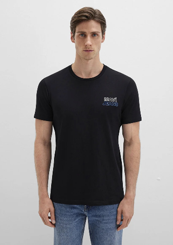 Resim Mavi Baskılı Erkek T-Shirt M066841-900