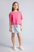 Resim Defacto Kız Çocuk T-shirt H7237A8/PN201