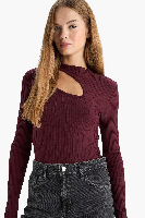 Resim Defacto Kadın T-shirt C8473AX/BR34