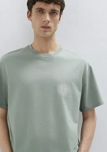 Resim Mavi Erkek T-shirt M0613289-70113