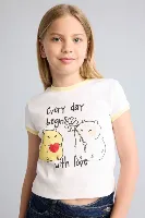 Resim Defacto Kız Çocuk T-shirt H8190A8/WT34