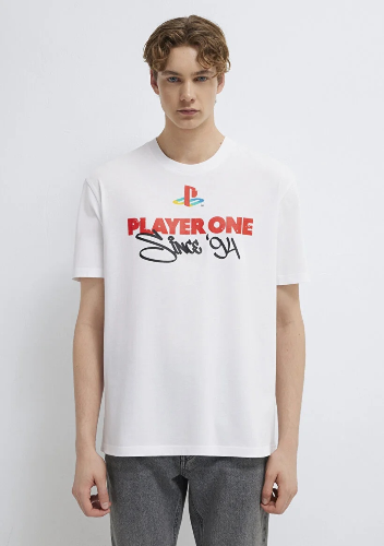 Resim Mavi Erkek T-shirt M0613185-620