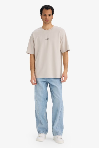 Resim Defacto Erkek T-shirt F9685AX/BG766