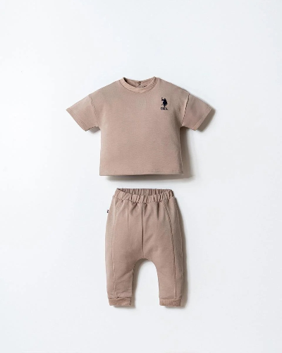 Resim U.S. Polo Assn Bebek Erkek Bebek Şort Takım USB2916