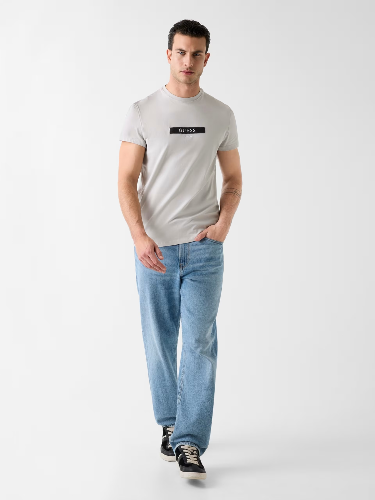 Resim Guess  Erkek  T-shirt M6RI17J1314-A92E Ss Cn Logo Box Tee