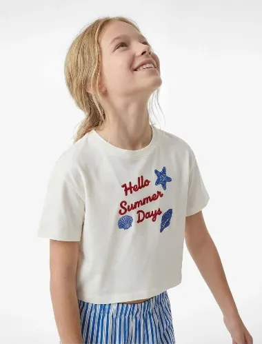 Resim Koton Kız Çocuk T-shirt 6SKG10438AK
