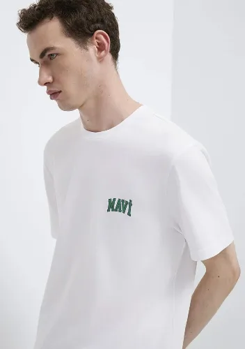 Resim Mavi Erkek T-Shirt M0611714-620