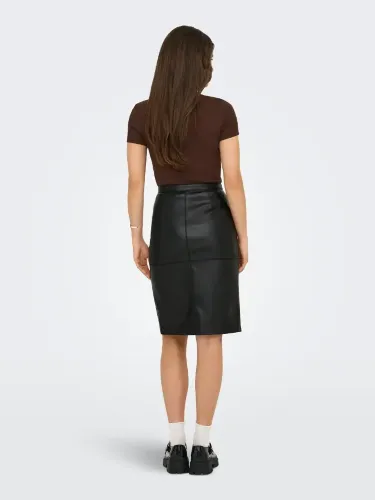 Resim Only Onlolıne Faux Leather Skırt Otw Noos Kadın Etek 15315998