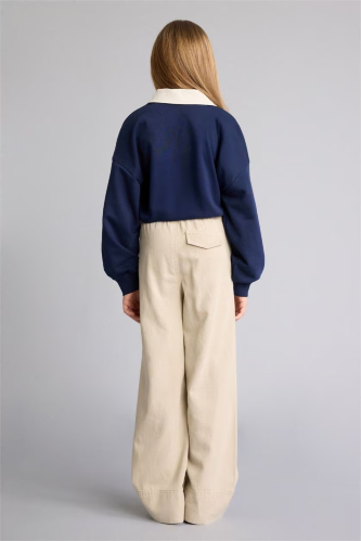 Resim Defacto Kız Çocuk Kanvas Pantolon G6368A8/BG737