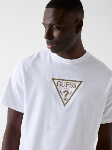 Resim Guess  Erkek  T-shirt M6RI23K8FQ4-G011 Ss Cn Terry Logo Tee