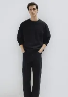 Resim Mavi Bisiklet Yaka Erkek Sweat M0S10276-900