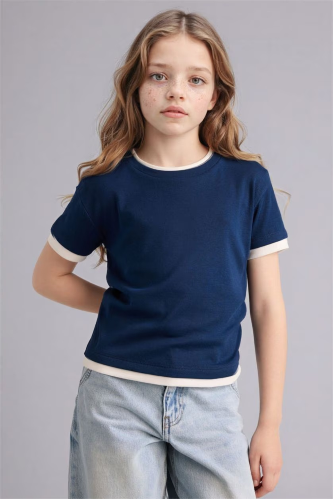 Resim Defacto Kız Çocuk T-shirt G0932A8/NV248