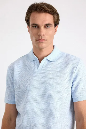 Resim Süvari Polo Yaka V Patlı T-shirt Sts1014000005