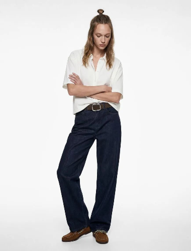 Resim Koton Kadın Kısa Kol Gömlek 6SAL60004IW