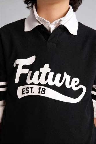 Resim Defacto Erkek Çocuk T-shirt G8667A8/BK81