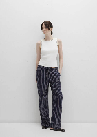 Resim Mavi Dokuma Kadın Kanvas Pantolon M1011024-89853