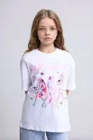 Resim Defacto Kız Çocuk T-shirt H7359A8/WT34