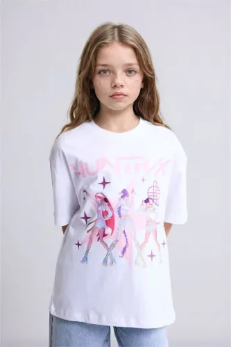 Resim Defacto Kız Çocuk T-shirt H7359A8/WT34