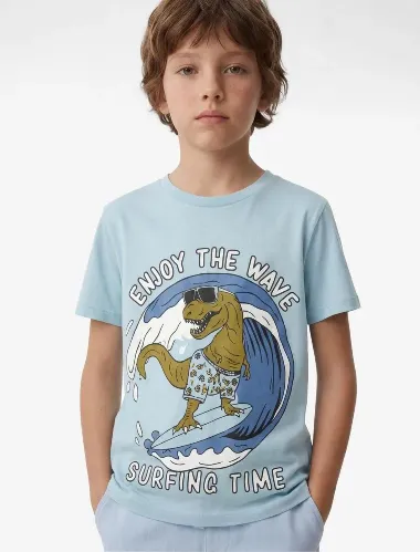 Resim Koton Erkek Çocuk T-shirt 6SKB10055TK