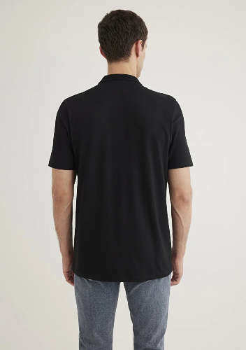 Resim Mavi Polo Yaka Erkek T-Shirt M0611837-900