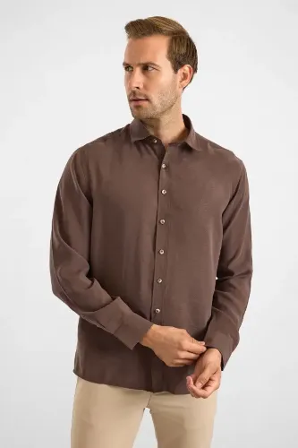 Resim Süvari Modal Slim Fit Uzun Kol Erkek Gömlek Sgm1008400027