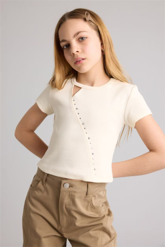 Resim Defacto Kız Çocuk T-shirt H1589A8/ER103