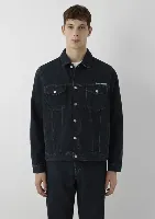 Resim Mavi Erkek Jean Ceket M0110273-A4087