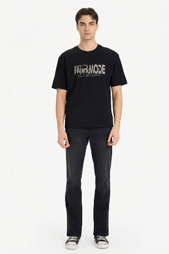 Resim Defacto Erkek T-shirt F8127AX/BK81