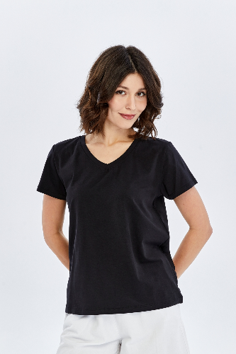 Resim Viole&More Kadın T-Shirt Yk18 V Yaka