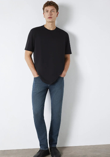 Resim Mavi Erkek T-shirt M0613199-900