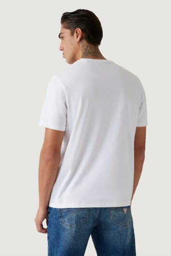 Resim Guess  Erkek  T-shirt M6GI21K3053-G011 Cn Ss Small Patch Cotton Modal