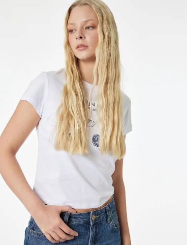 Resim Koton Kadın T-shirt 6SAL10076IK