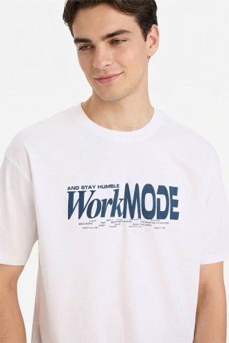 Resim Defacto Erkek T-shirt F8127AX/WT34