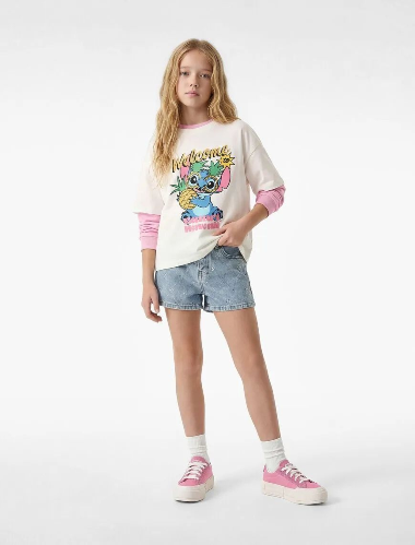 Resim Koton Kız Çocuk T-shirt 6SKG10149AK