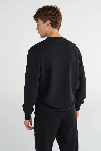 Resim Hummel Hmlt-Pulse Co Regular Sweat Crew Neck Erkek Sweatshırt 922442-2001