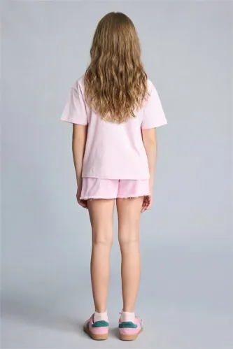 Resim Defacto Kız Çocuk T-shirt H3474A8/PN343