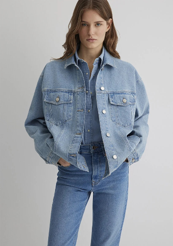 Resim Mavi Luna Kadın Jean Ceket M1110177-89165