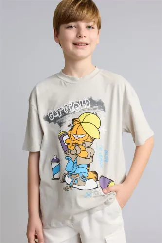Resim Defacto Erkek Çocuk T-shirt H8263A8/GR503