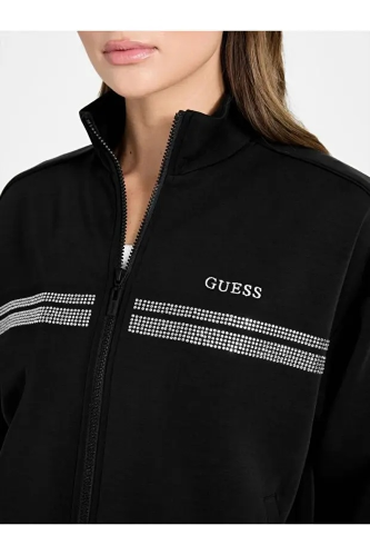 Resim Guess Athleisure  Kadın  Sweat V6RQ01KCAY2-JBLK Berthe Hıgh Neck Full-Zıp Swea