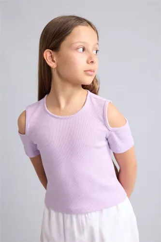 Resim Defacto Kız Çocuk T-shirt H7241A8/PR143