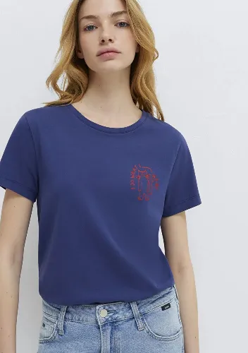 Resim Mavi Kadın T-shirt M1613873-70498