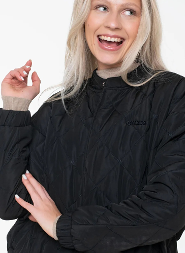 Resim Guess Athleisure  Kadın Mont V6RL03WL132-JBLK Cecılıa Puffer Quılted Jacket