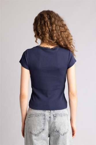 Resim Defacto Kadın T-shirt H1786AX/NV31